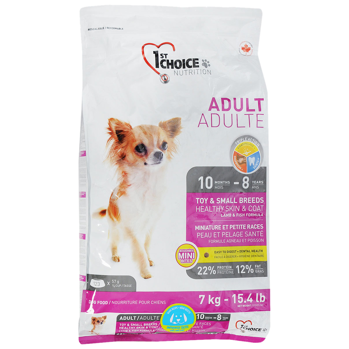 Сухой корм для собак 1st choice Adult ToySmall Breeds Healthy SkinCoat рыбаягненок 7кг 8104₽