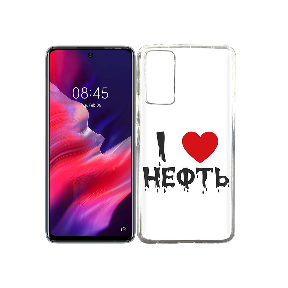 

Чехол MyPads Tocco для Tecno Pova 2 нефть, Прозрачный, Tocco