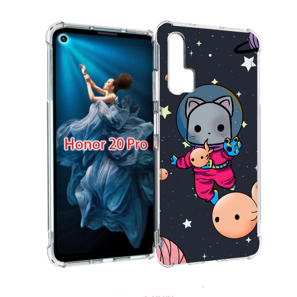 

Чехол бампер MyPads котик-с-рыбкой-в-космосе для Honor 20 Pro пр, Прозрачный, Tocco