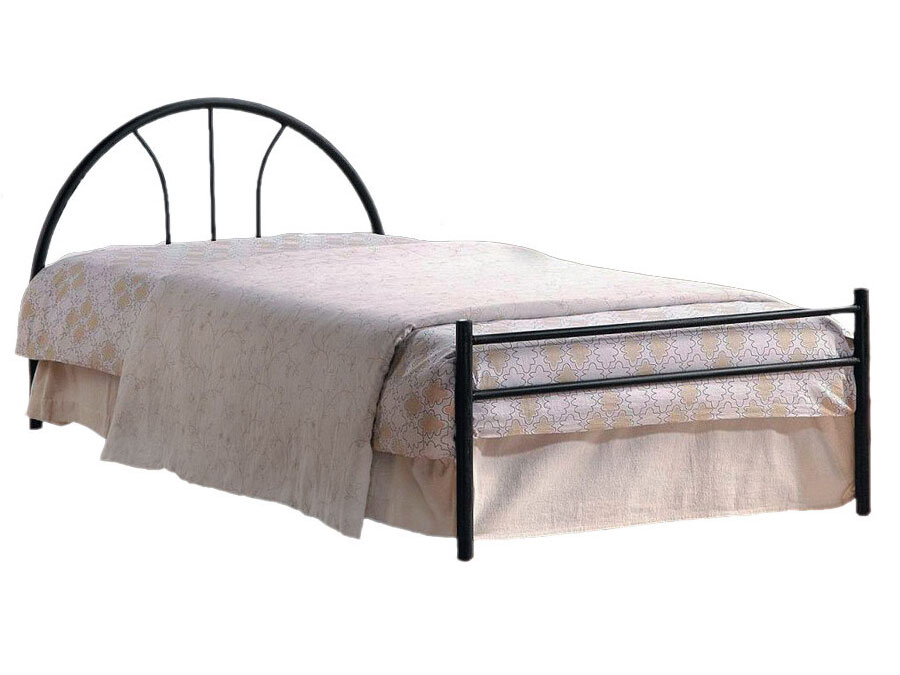 Односпальная кровать АТ-233 Черный металл