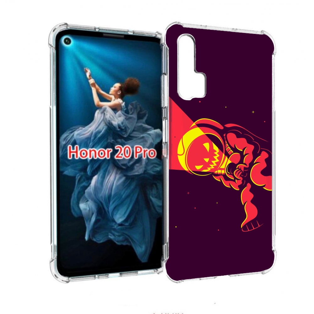 

Чехол бампер MyPads космонавт-в-хеллуин для Honor 20 Pro противо, Прозрачный, Tocco