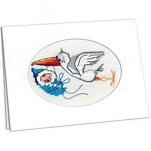 фото Набор для вышивания открытка с новорождённым! 118 х 164 см 995 риолис