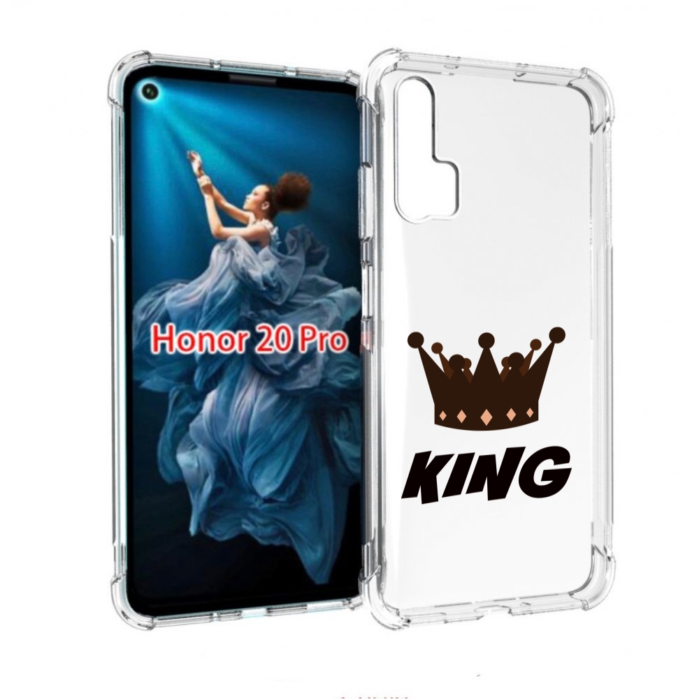 

Чехол бампер MyPads корона-короля-черный для Honor 20 Pro против, Прозрачный, Tocco