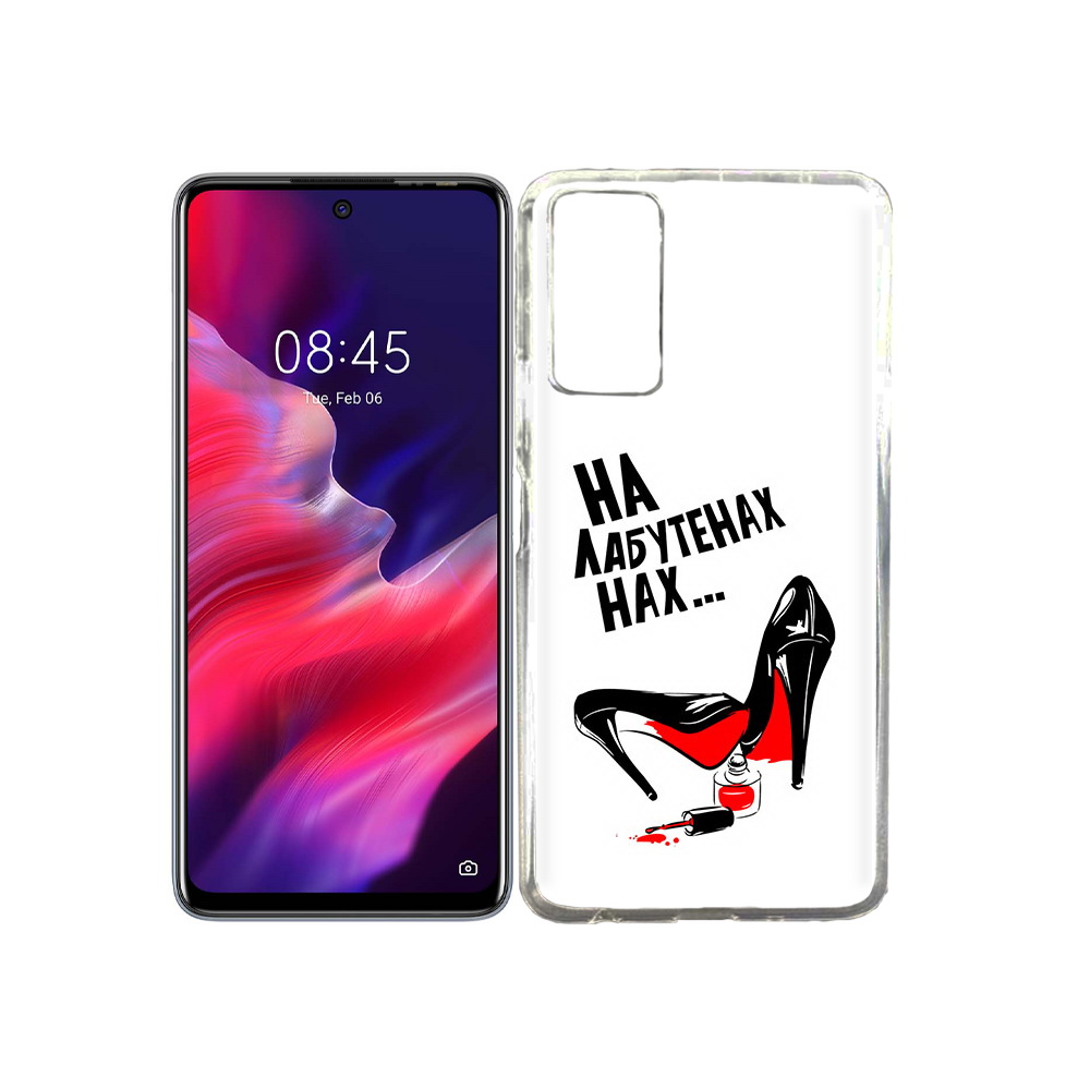 

Чехол MyPads Tocco для Tecno Pova 2 на лабутенах, Прозрачный, Tocco