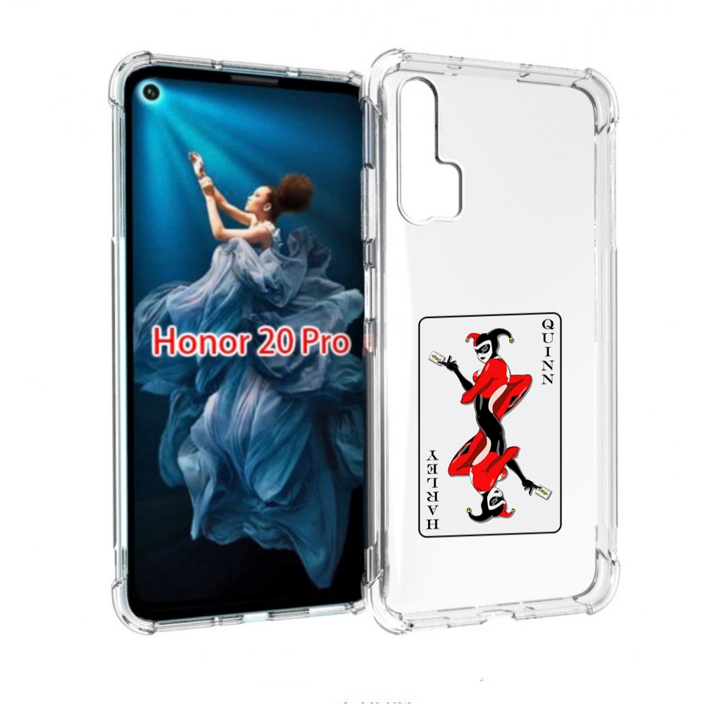 

Чехол бампер MyPads королева-джокера для Honor 20 Pro противоуда, Прозрачный, Tocco
