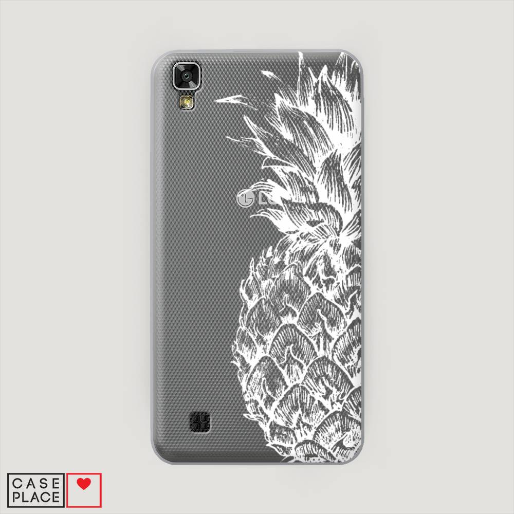 

Чехол Awog на LG X Power (K220DS) "Ананас графика белая", Белый, 82350-10