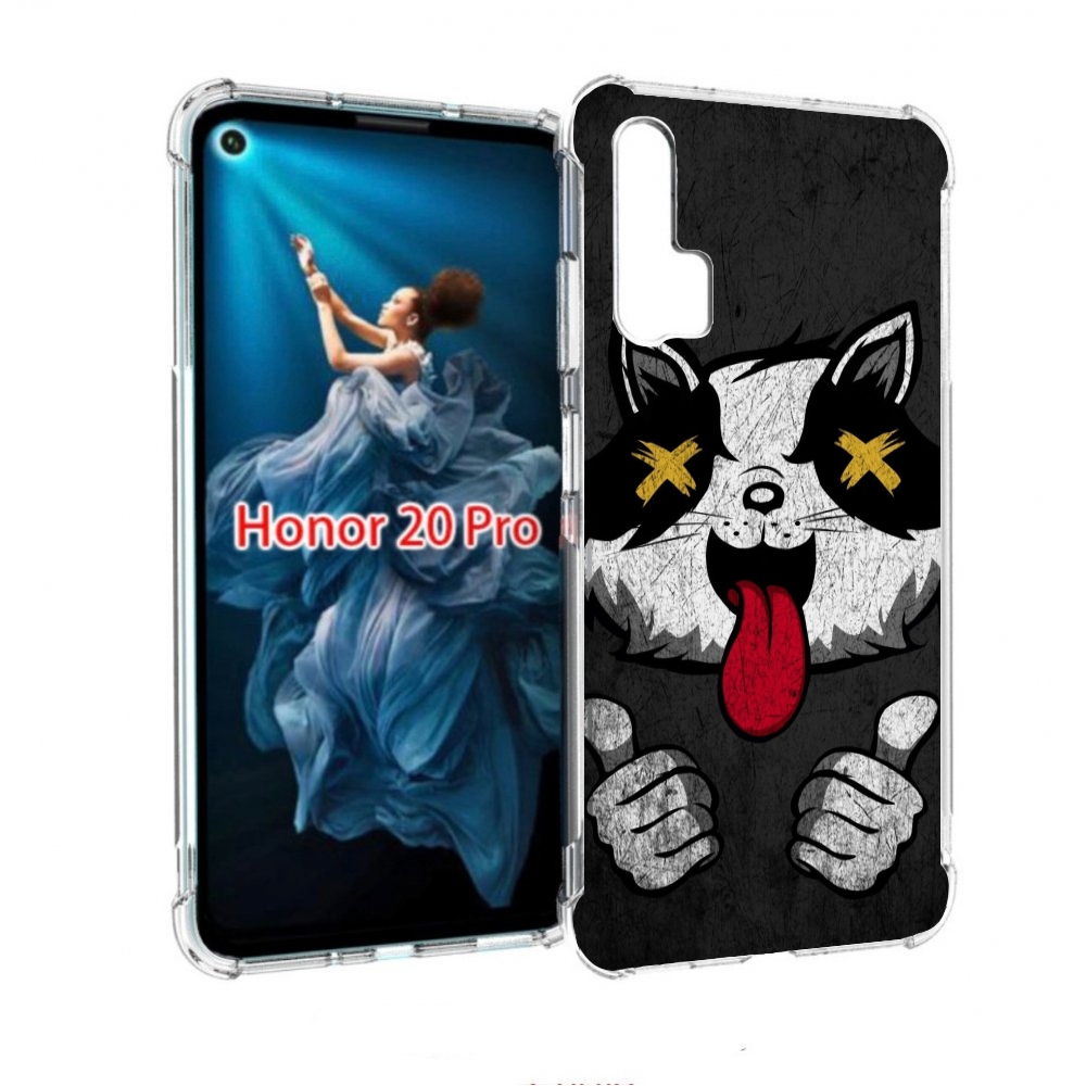 

Чехол бампер MyPads классный зверек для Honor 20 Pro противоударный, Прозрачный, Tocco