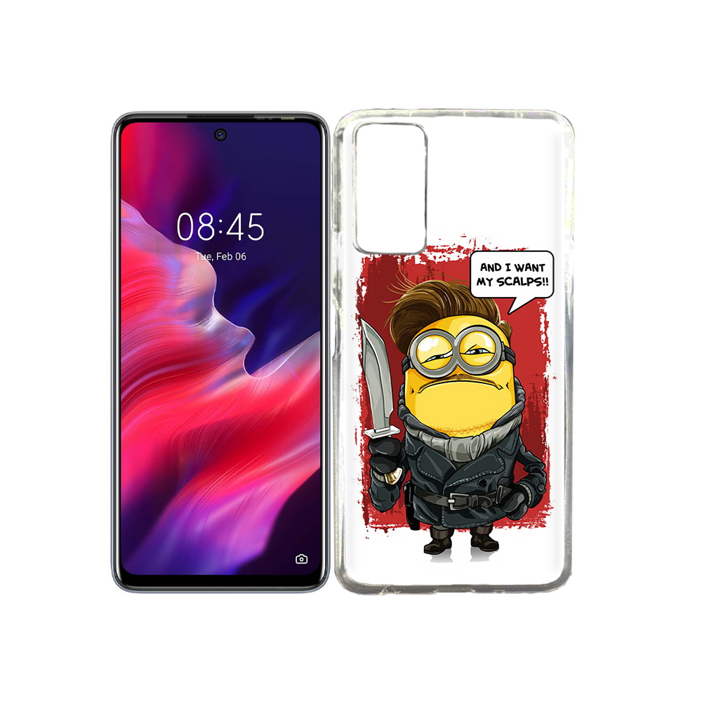 

Чехол MyPads Tocco для Tecno Pova 2 миньон убийца, Прозрачный, Tocco