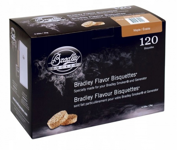 

Брикеты древесные BRADLEY для копчения Клен/Maple 120шт.