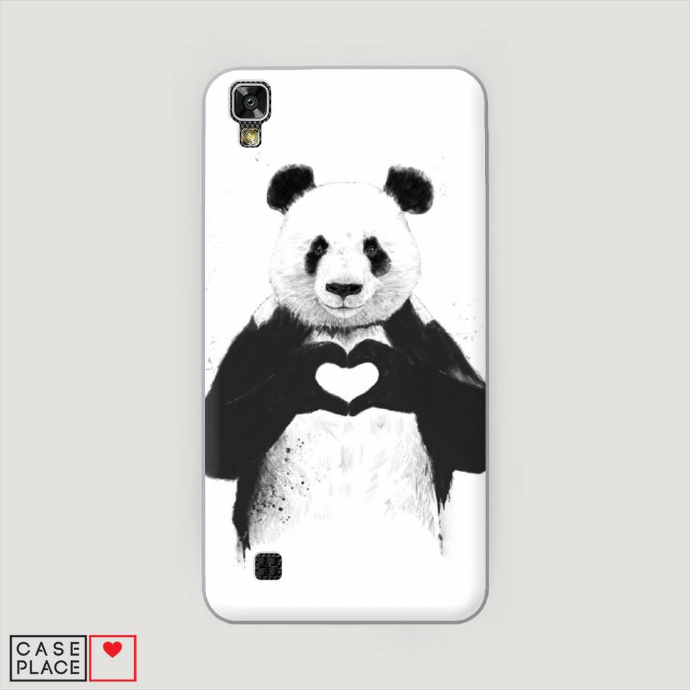 

Чехол Awog на LG X Power (K220DS) "Панда love", Серебристый, 82350-10