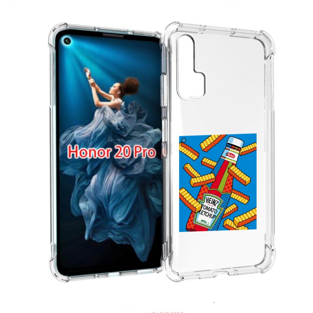 

Чехол бампер MyPads картошка с соусом для Honor 20 Pro противоуд, Прозрачный, Tocco