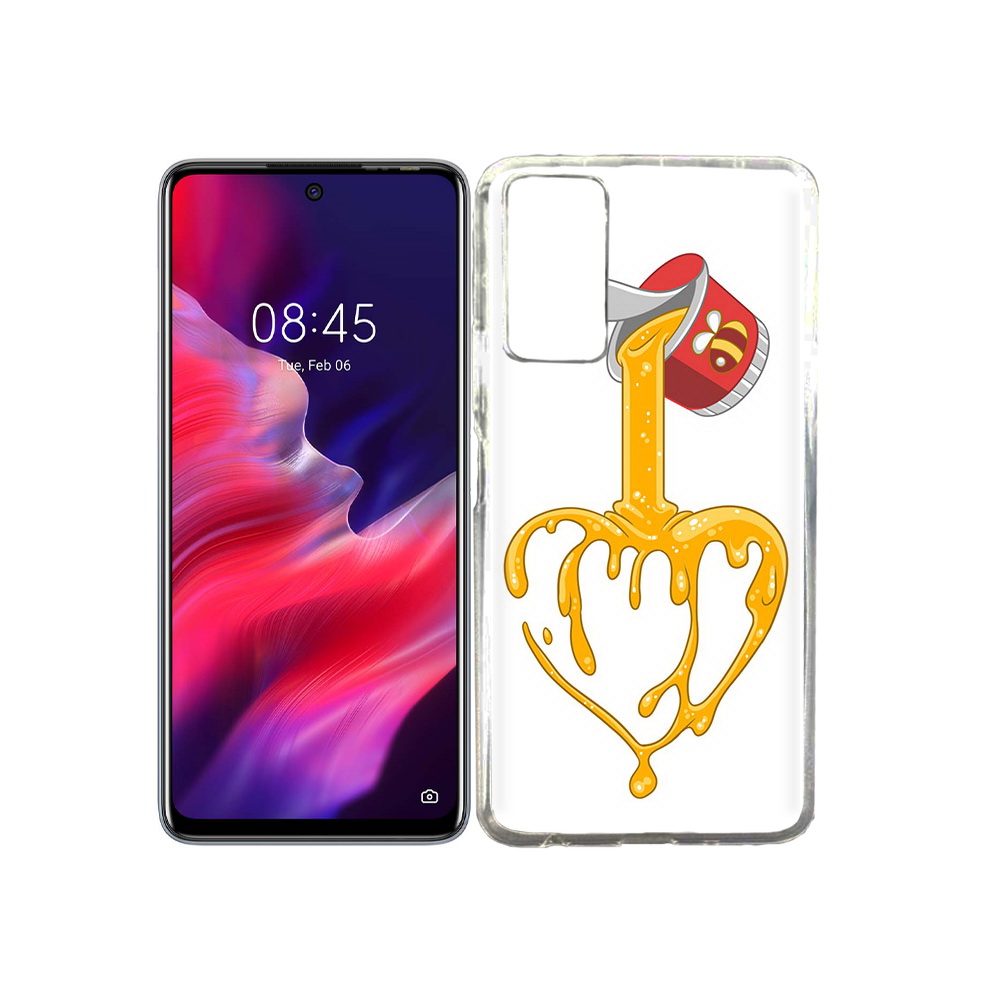 

Чехол MyPads Tocco для Tecno Pova 2 медовое сердце, Прозрачный, Tocco