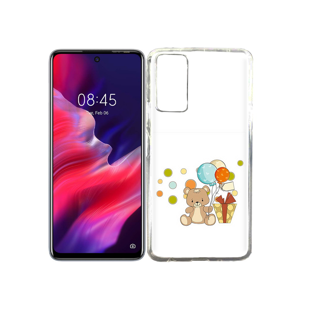 

Чехол MyPads Tocco для Tecno Pova 2 медвеженок с подарком, Прозрачный, Tocco