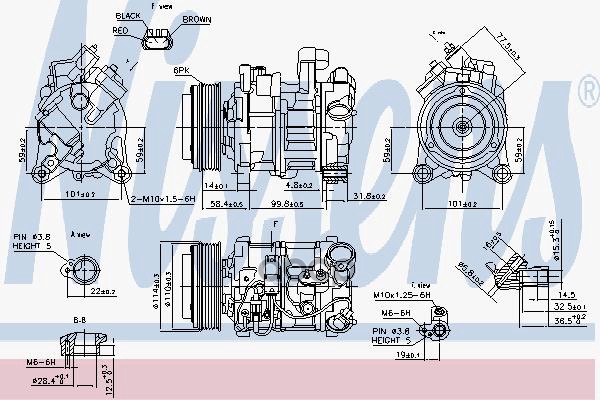 фото Компрессор кондиционера vw t5/multivan 03- nissens 890173 nissens 890173