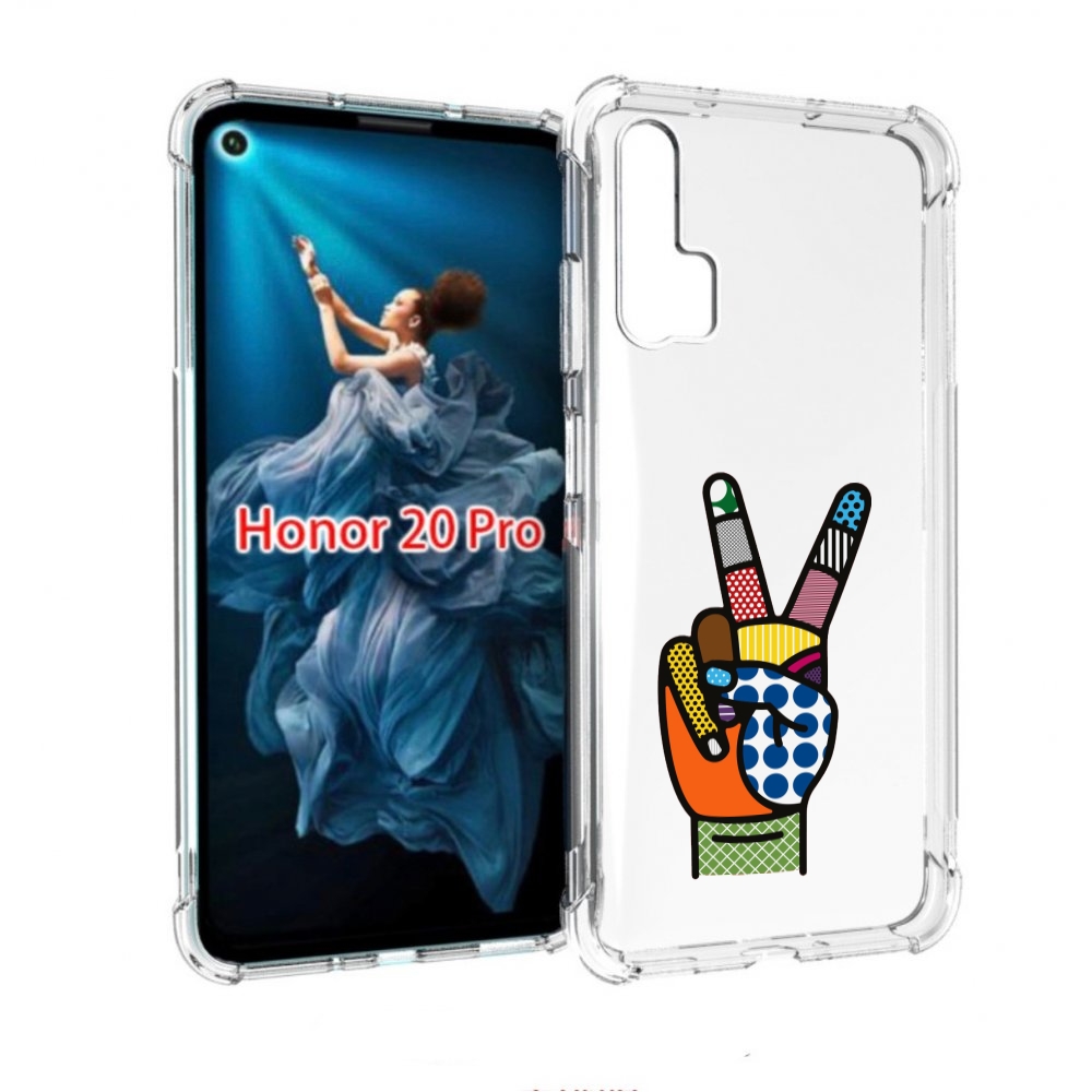 

Чехол бампер MyPads йоу пальчики для Honor 20 Pro противоударный, Прозрачный, Tocco