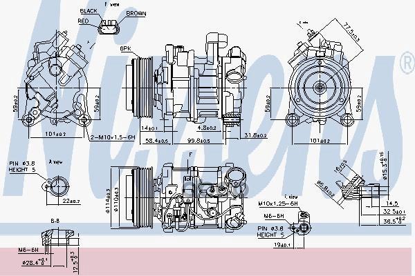 фото Компрессор кондиционера bmw x5 e70 3.0d 11 nissens 89585