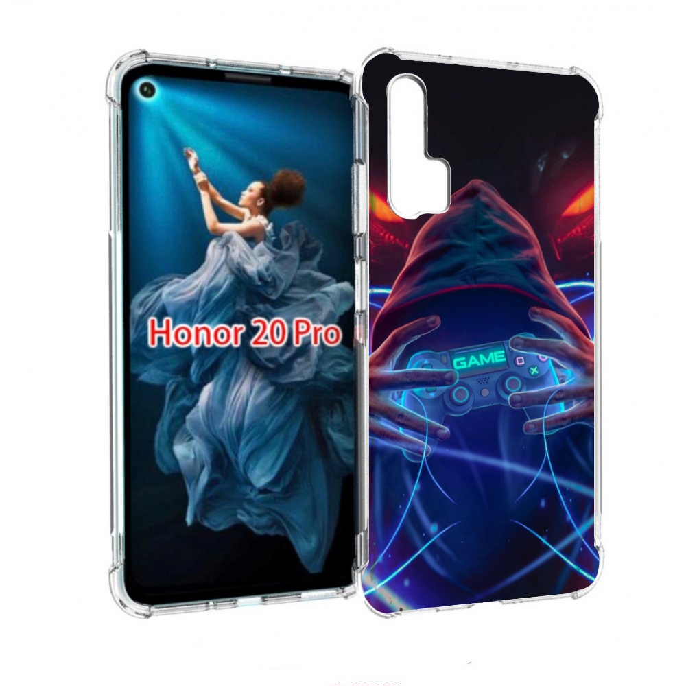 Чехол бампер MyPads игра джойстик неоновый фон для Honor 20 Pro