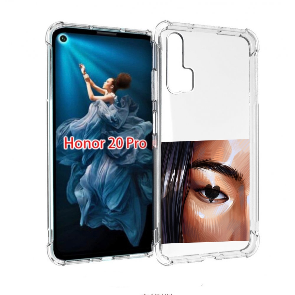 

Чехол бампер MyPads зрачок-сердце женский для Honor 20 Pro проти, Прозрачный, Tocco