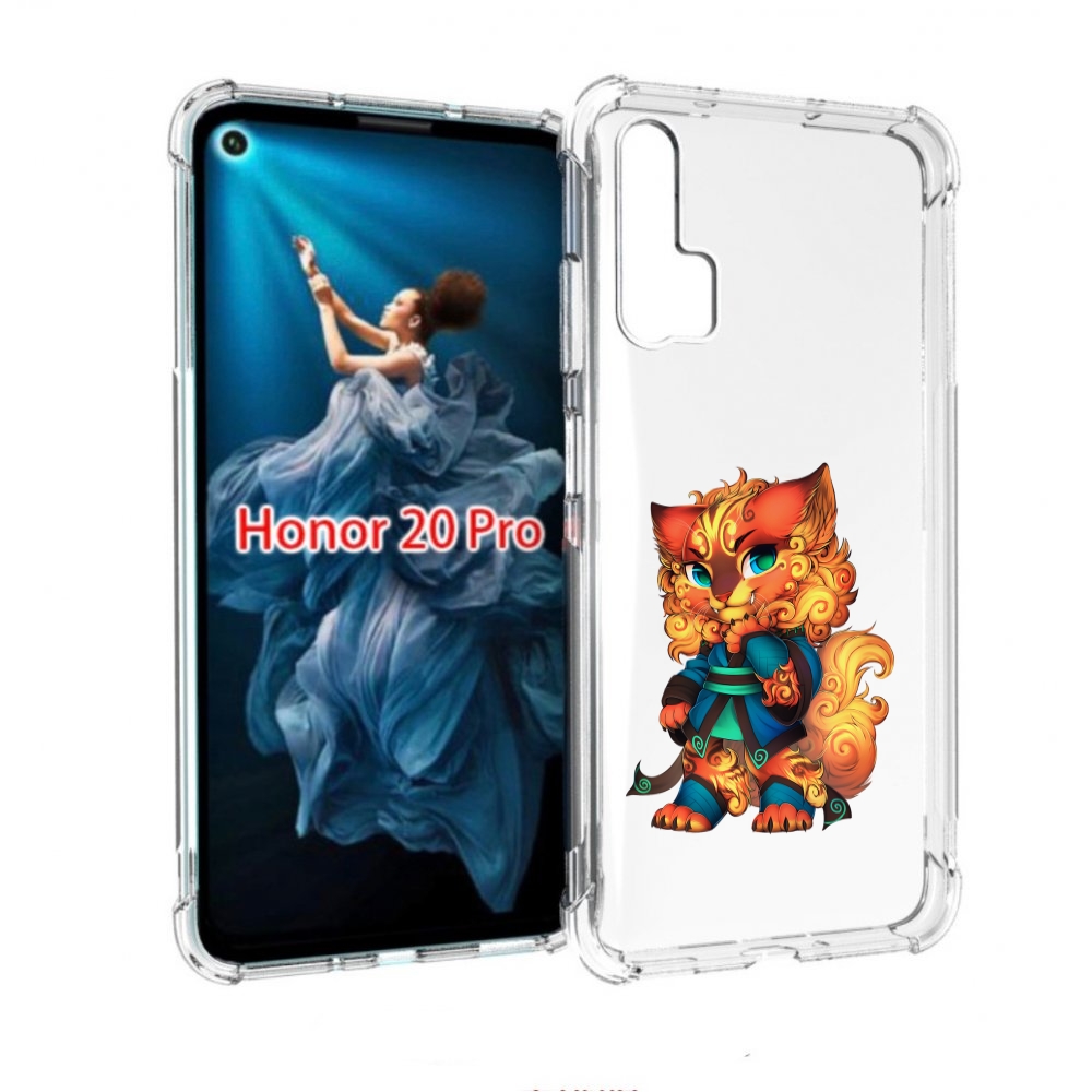 

Чехол бампер MyPads золотой-кот для Honor 20 Pro противоударный, Прозрачный, Tocco