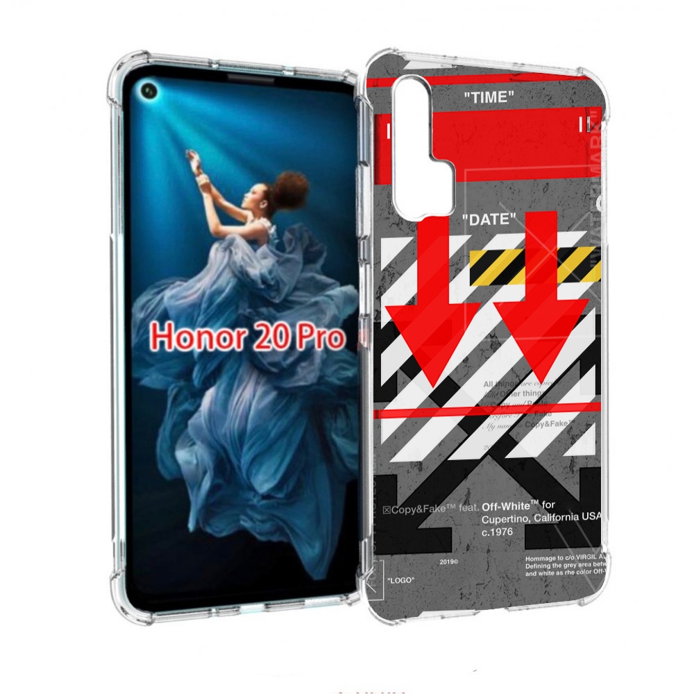 

Чехол бампер MyPads знаки-логотипы для Honor 20 Pro противоударный, Прозрачный, Tocco