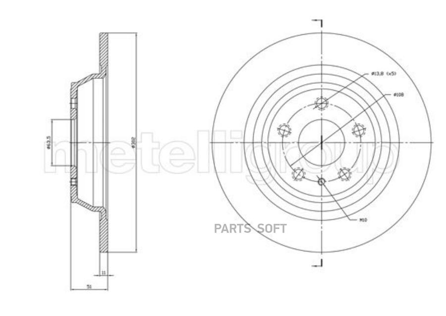 

METELLI 231786C Тормозной диск