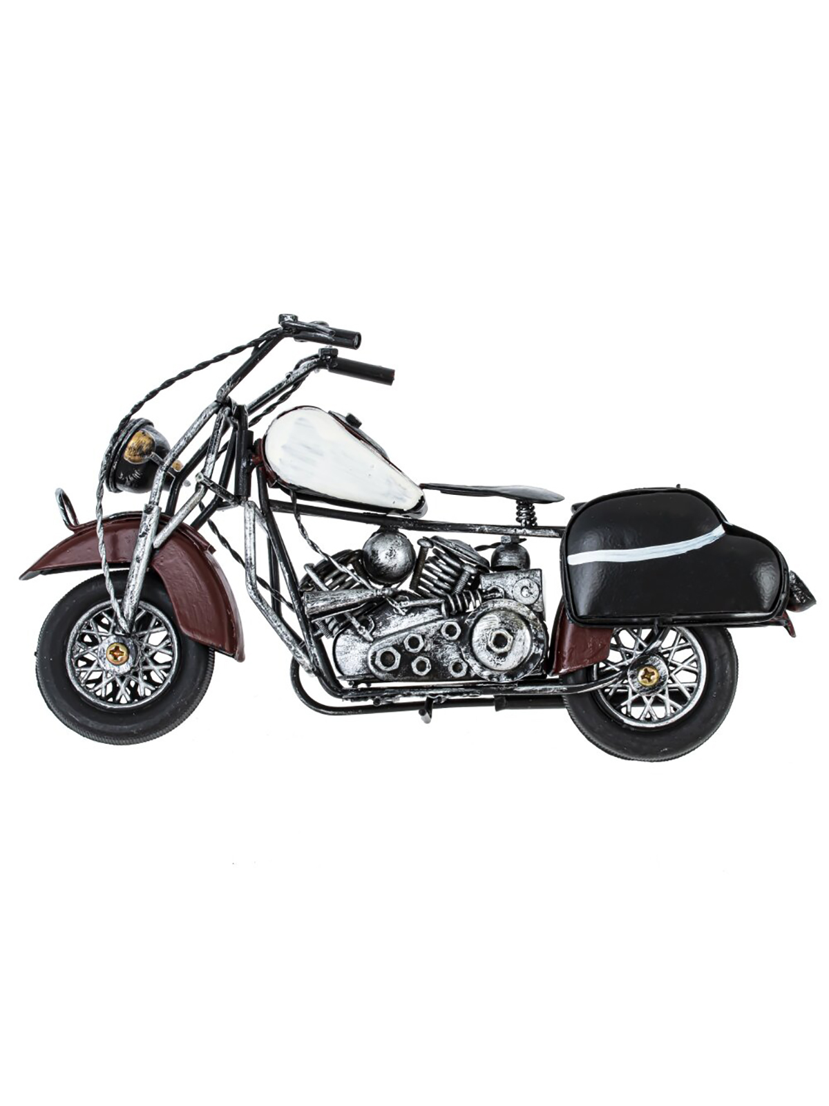 

Изделие декоративное Remecoclub Мотоцикл, металлическое, 12x23,5x9 см, Серый