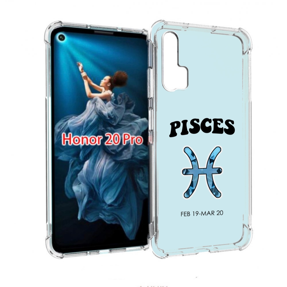 

Чехол бампер MyPads знак-зодиака-рыбы-3 для Honor 20 Pro противо, Прозрачный, Tocco