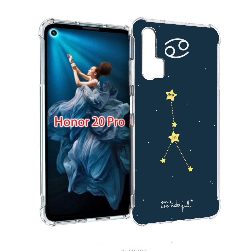 

Чехол бампер MyPads знак-зодиака-рак-3 для Honor 20 Pro противоу, Прозрачный, Tocco