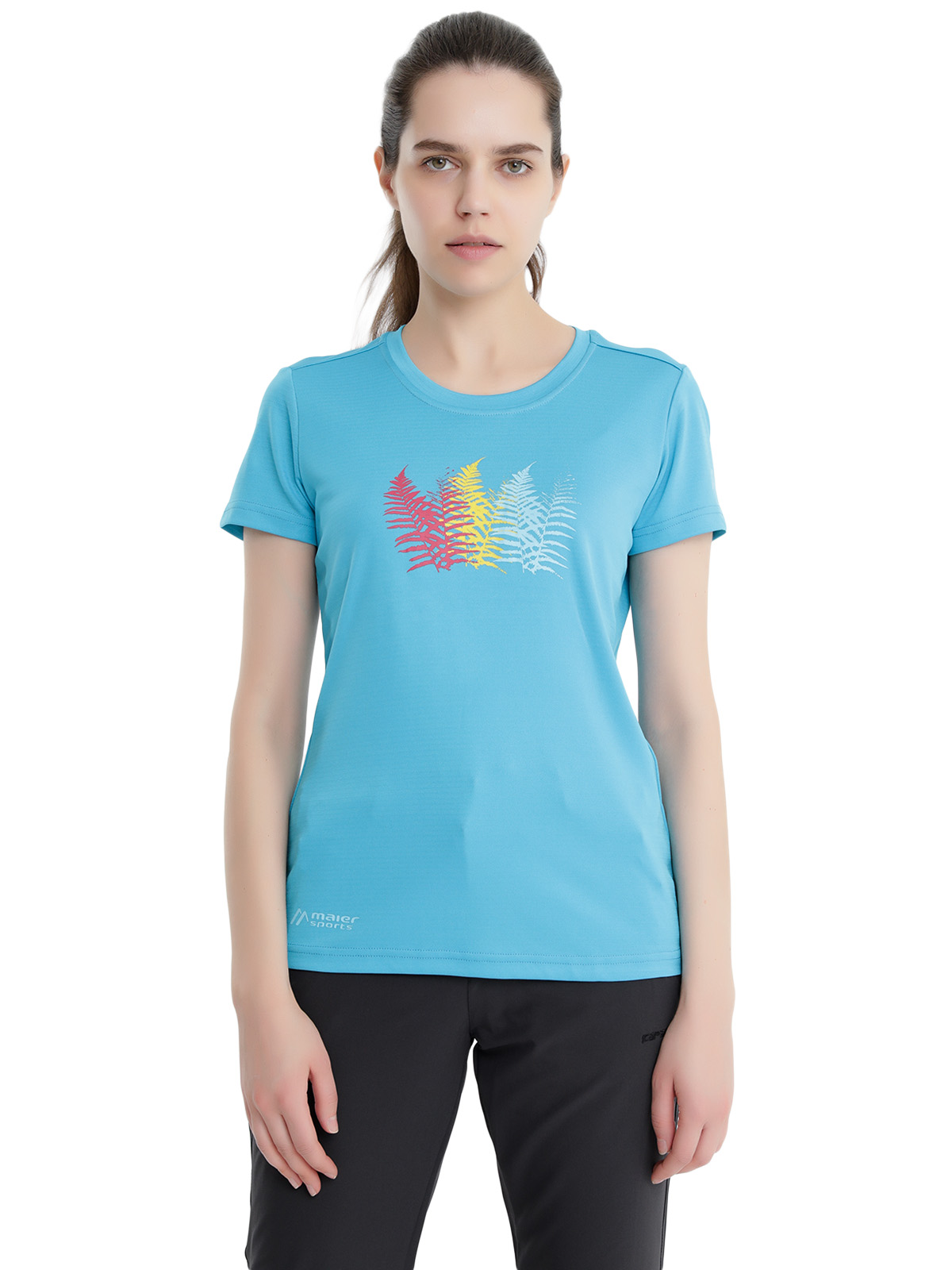 

Футболка женская Maier Sports 252315_3846 бирюзовая 38 EU, Бирюзовый, 252315_3846