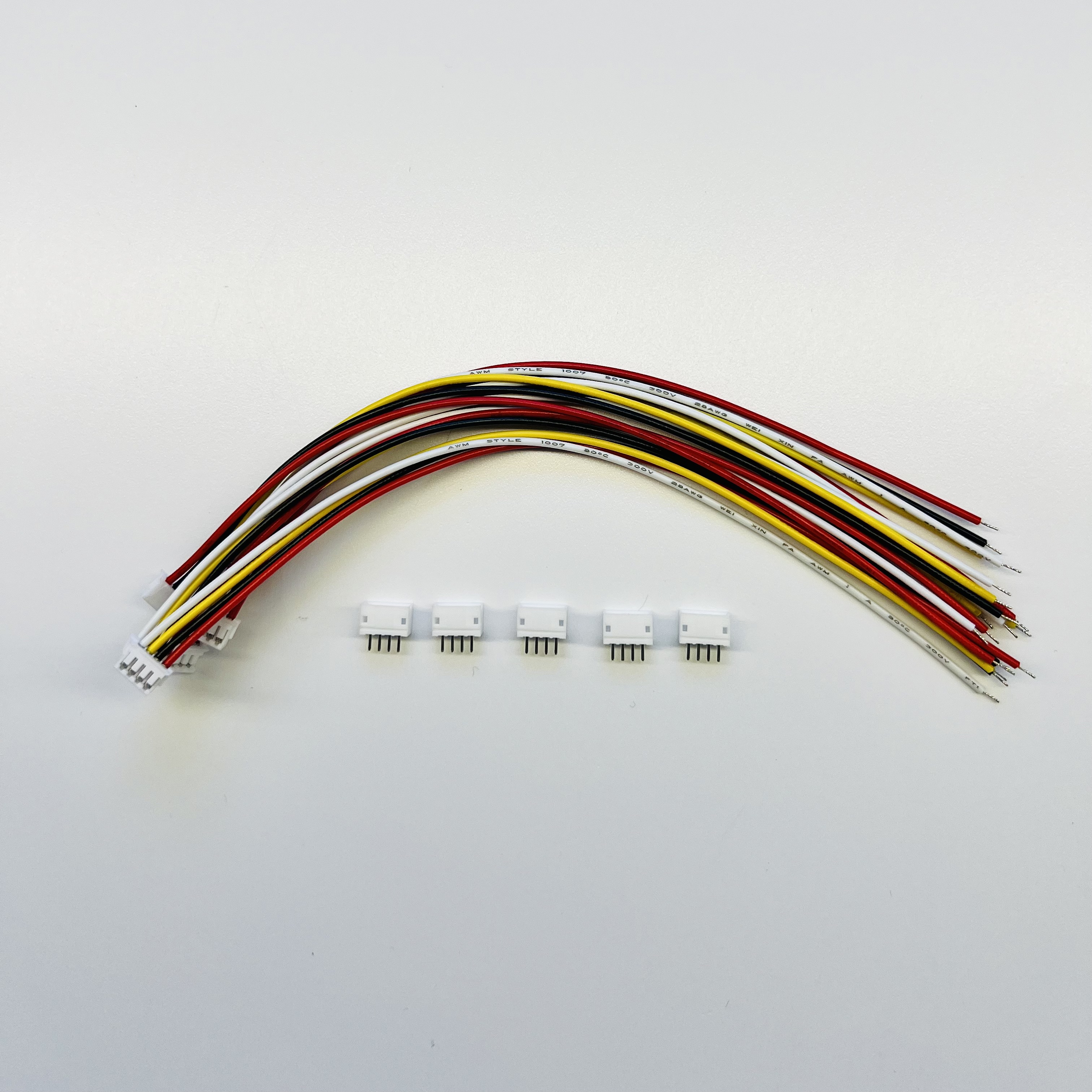 

Кабель NoBrand 4 pin ZH 0.15м (000100267) чёрный, белый, желтый, красный 5шт
