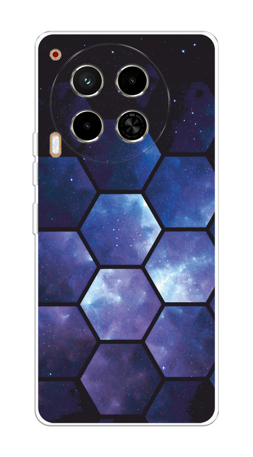 

Чехол на Tecno Camon 30 4G "Соты космос", Черный;фиолетовый, 305650-1