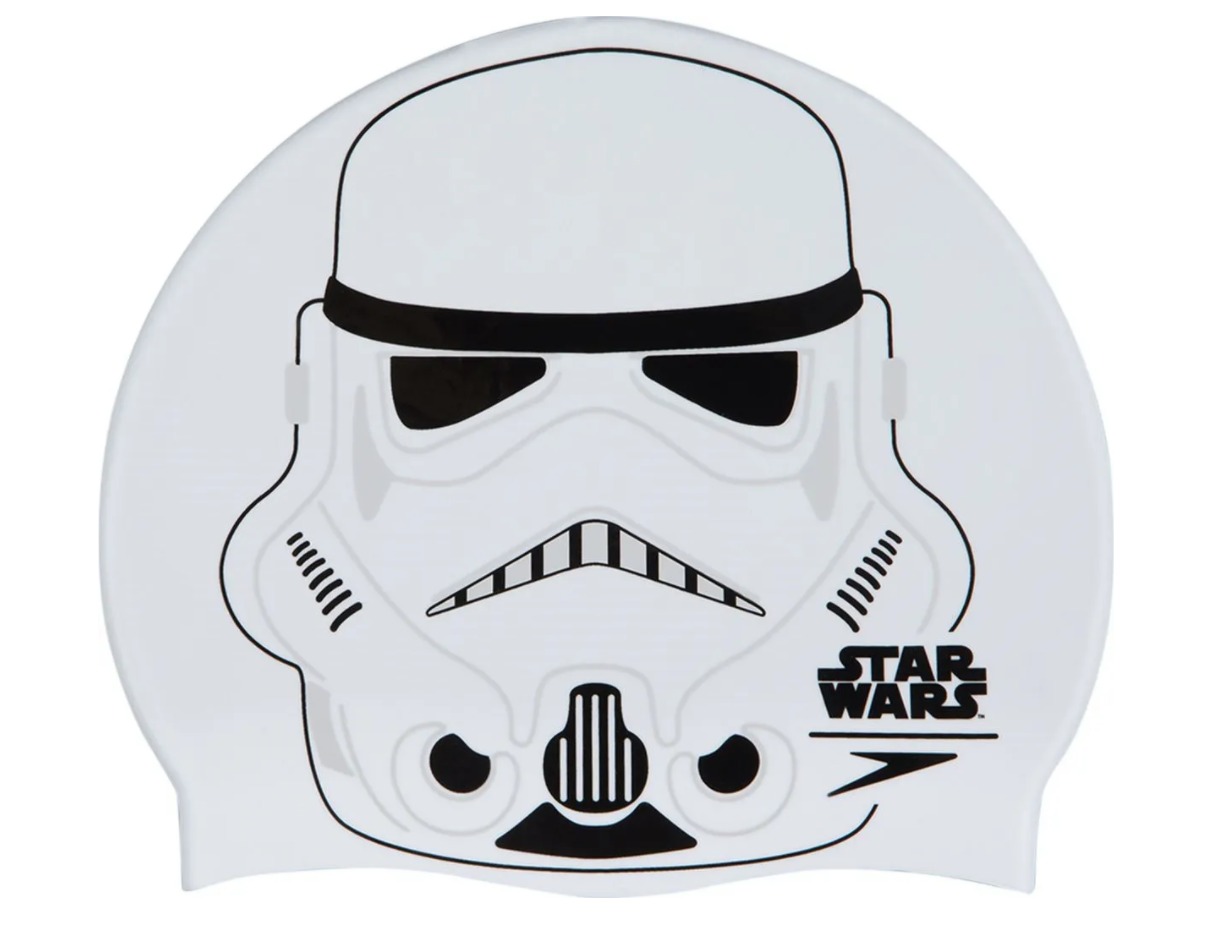 

Шапочка для плавания Speedo SPEEDO Stormtrooper Junior Slogan Cap белый, SPEEDO Stormtrooper Junior Slogan Cap
