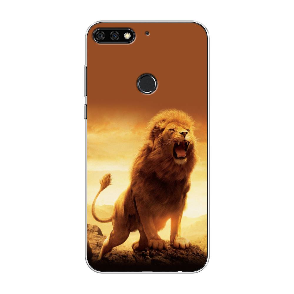 

Чехол на Honor 7C Pro "Львиный рык", Коричневый;желтый;оранжевый, 65550-1