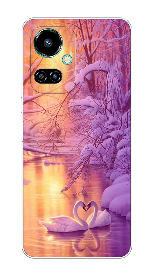 

Чехол на Tecno Camon 19/19 Pro 4G "Зима 1", Фиолетовый;желтый, 301650-2