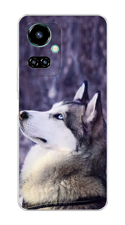 

Чехол на Tecno Camon 19/19 Pro 4G "Хаски 1", Фиолетовый;белый, 301650-1