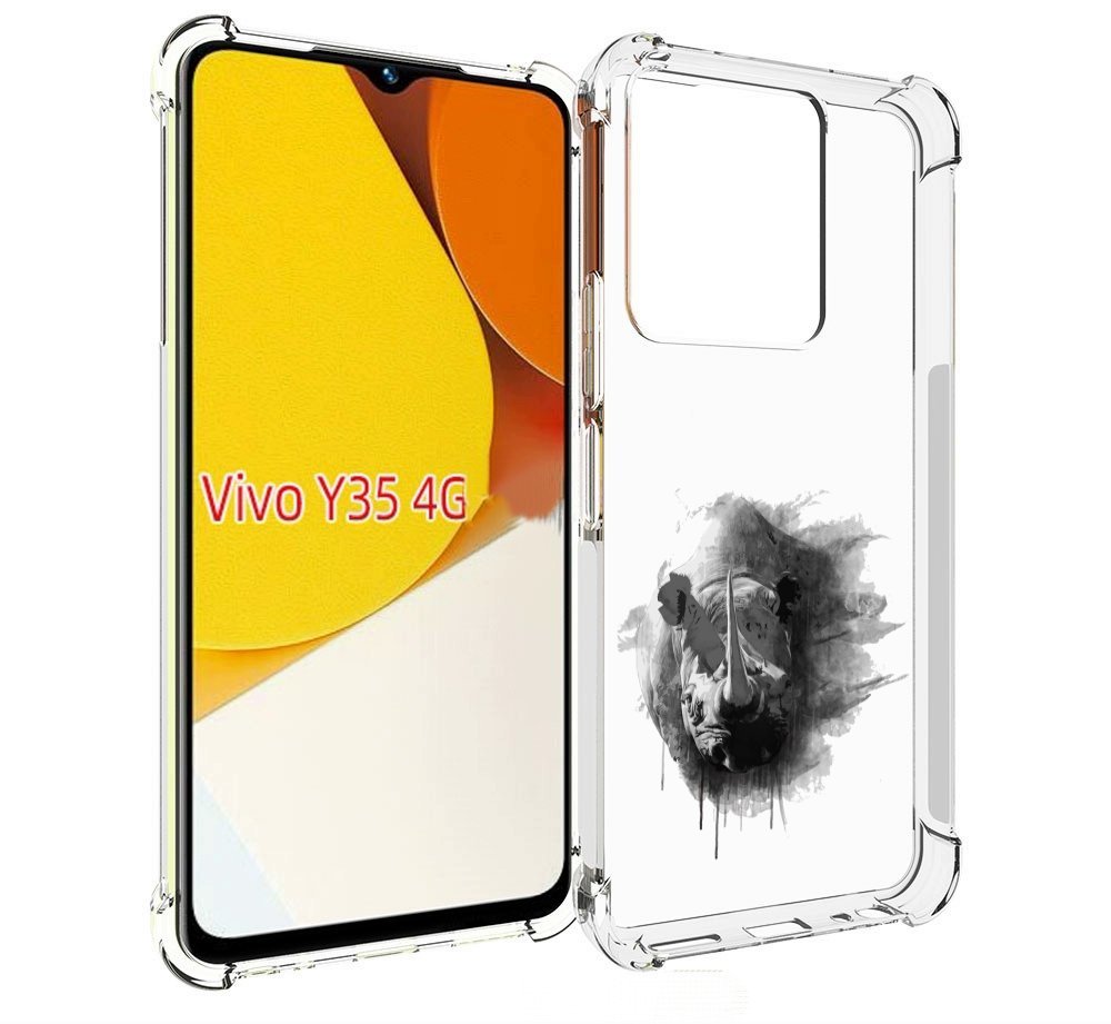 

Чехол MyPads носорог для Vivo Y35 4G 2022 / Vivo Y22, Прозрачный, Tocco