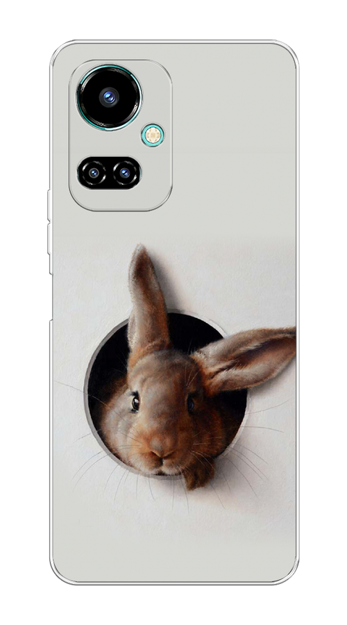 

Чехол на Tecno Camon 19 "Любопытный кролик", Серый;коричневый, 301650-1