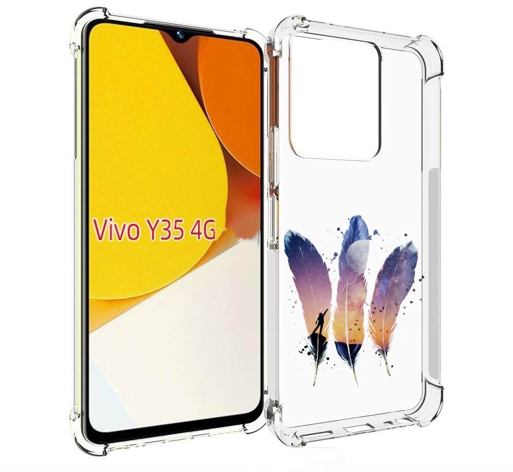 

Чехол MyPads небесные перья для Vivo Y35 4G 2022 / Vivo Y22, Прозрачный, Tocco