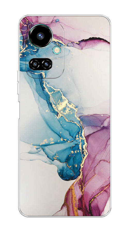 

Чехол на Tecno Camon 19/19 Pro 4G "Розовые разводы рисунок", Синий;розовый;золотистый, 301650-3
