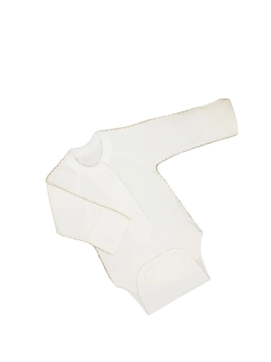 Боди LITTLE BLOOM Молочный на липучке недоношенных, 46см