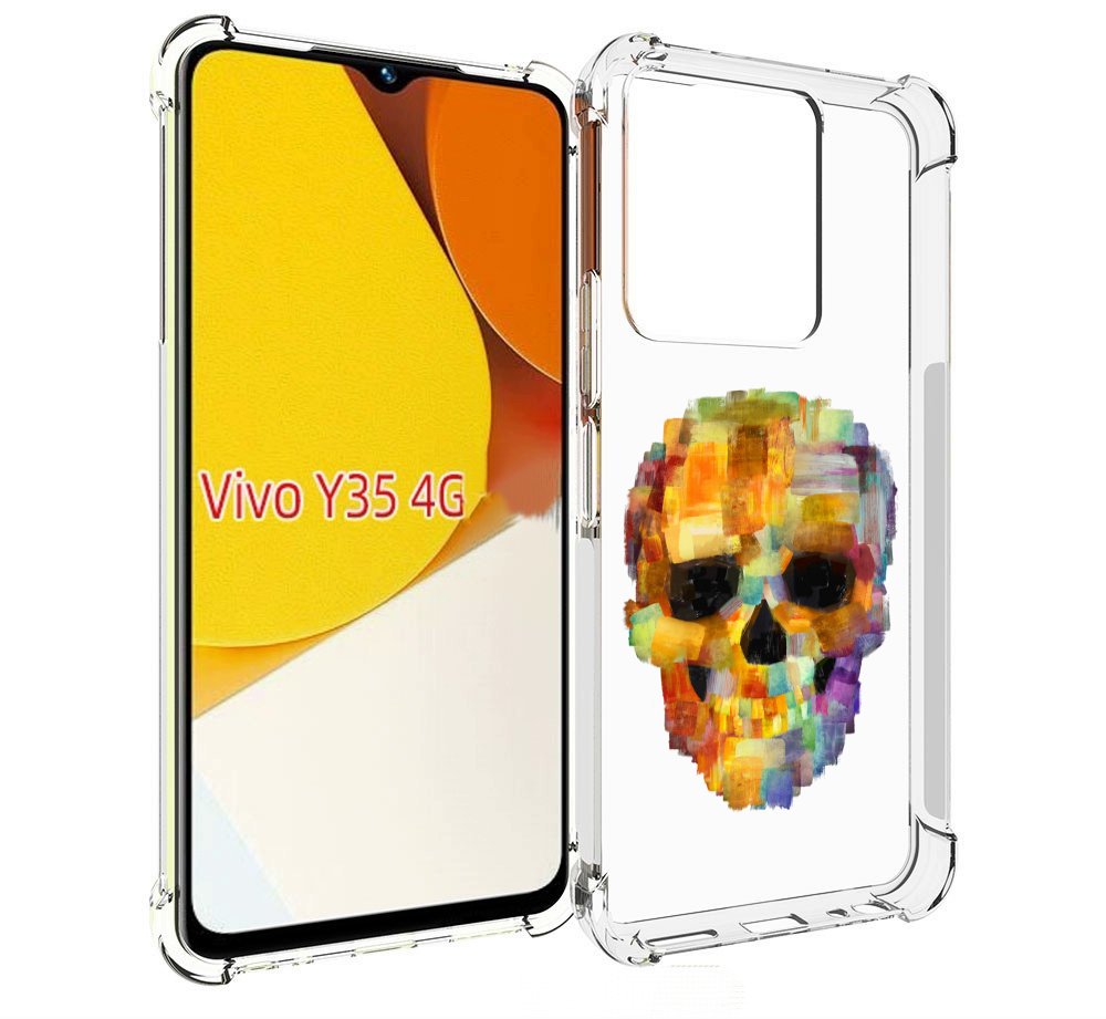 

Чехол MyPads нарисованный череп для Vivo Y35 4G 2022 / Vivo Y22, Прозрачный, Tocco