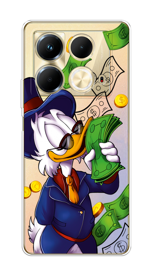 

Чехол на Infinix Note 40 "Scrooge McDuck with Money", Синий;зеленый;белый, 3105850-1