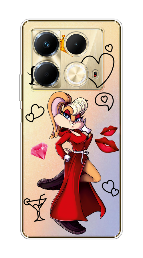 

Чехол на Infinix Note 40 "Rich Lola Bunny", Красный;бежевый;оранжевый, 3105850-1