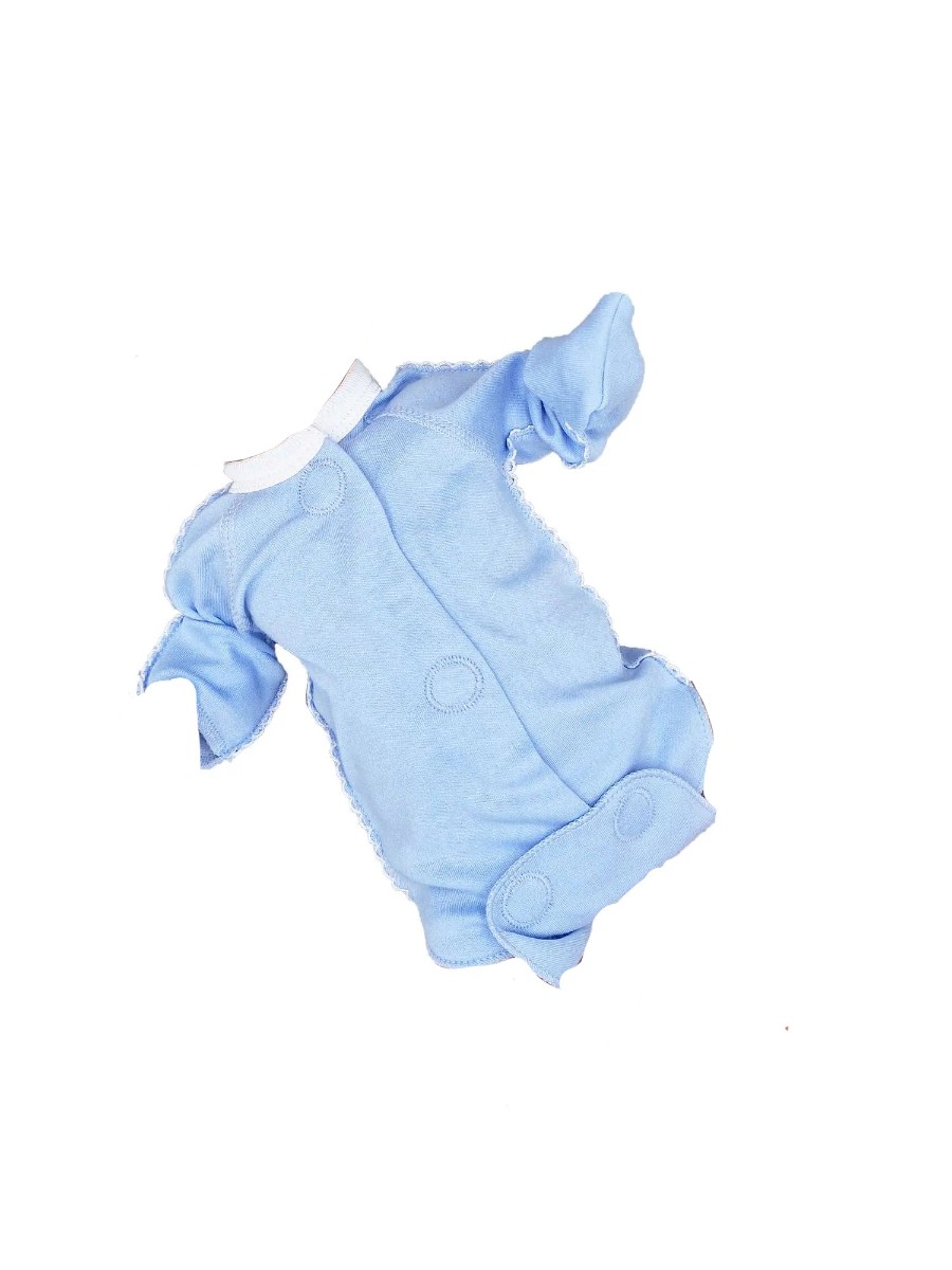 Боди LITTLE BLOOM Голубой на липучке недоношенных и маловесных детей, 50см