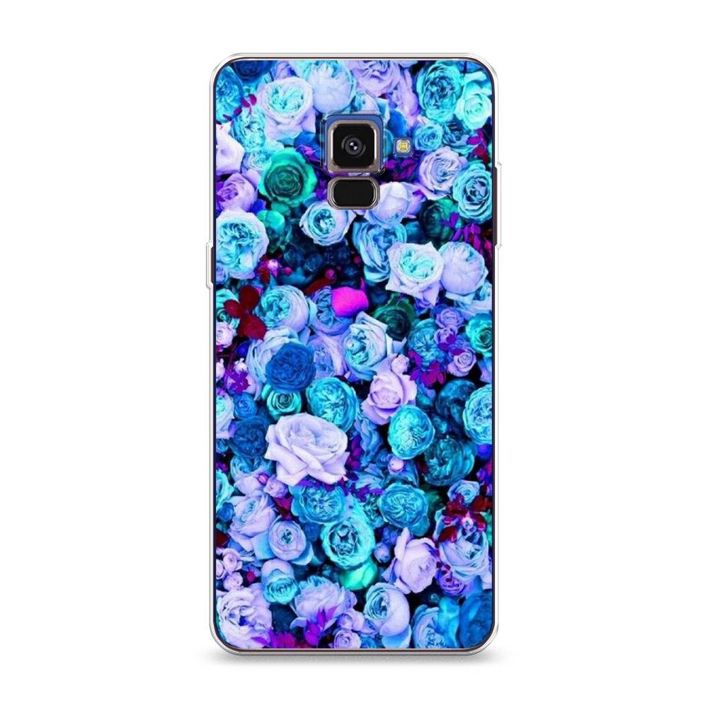 

Чехол для Samsung Galaxy A8 2018 "Цветочный ковер", Фиолетовый, 25450-2
