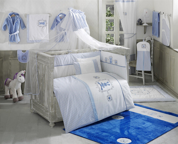 Купить Комплект постельного белья Kidboo Rabitto цвет: голубой, 6 предметов, арт. KIDB,