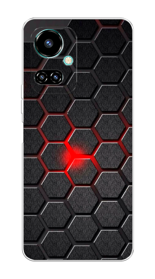 

Чехол на Tecno Camon 19/19 Pro 4G "Соты красные", Красный;черный;серый, 301650-3