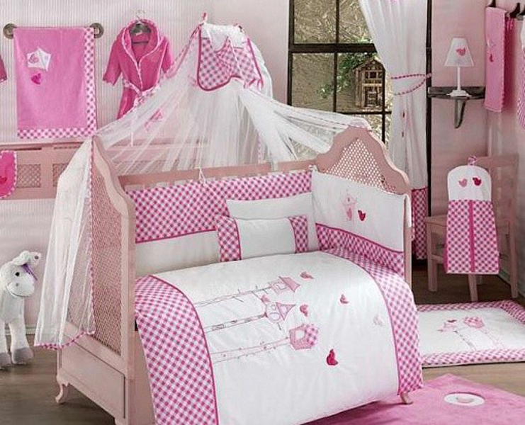 Купить Комплект постельного белья Kidboo LOVELY BIRDS цвет: розовый, 6 предметов, арт. KIDB,
