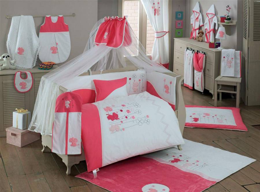 Комплект постельного белья Kidboo Elephant цвет: розовый, 4 предмета, арт. KIDB