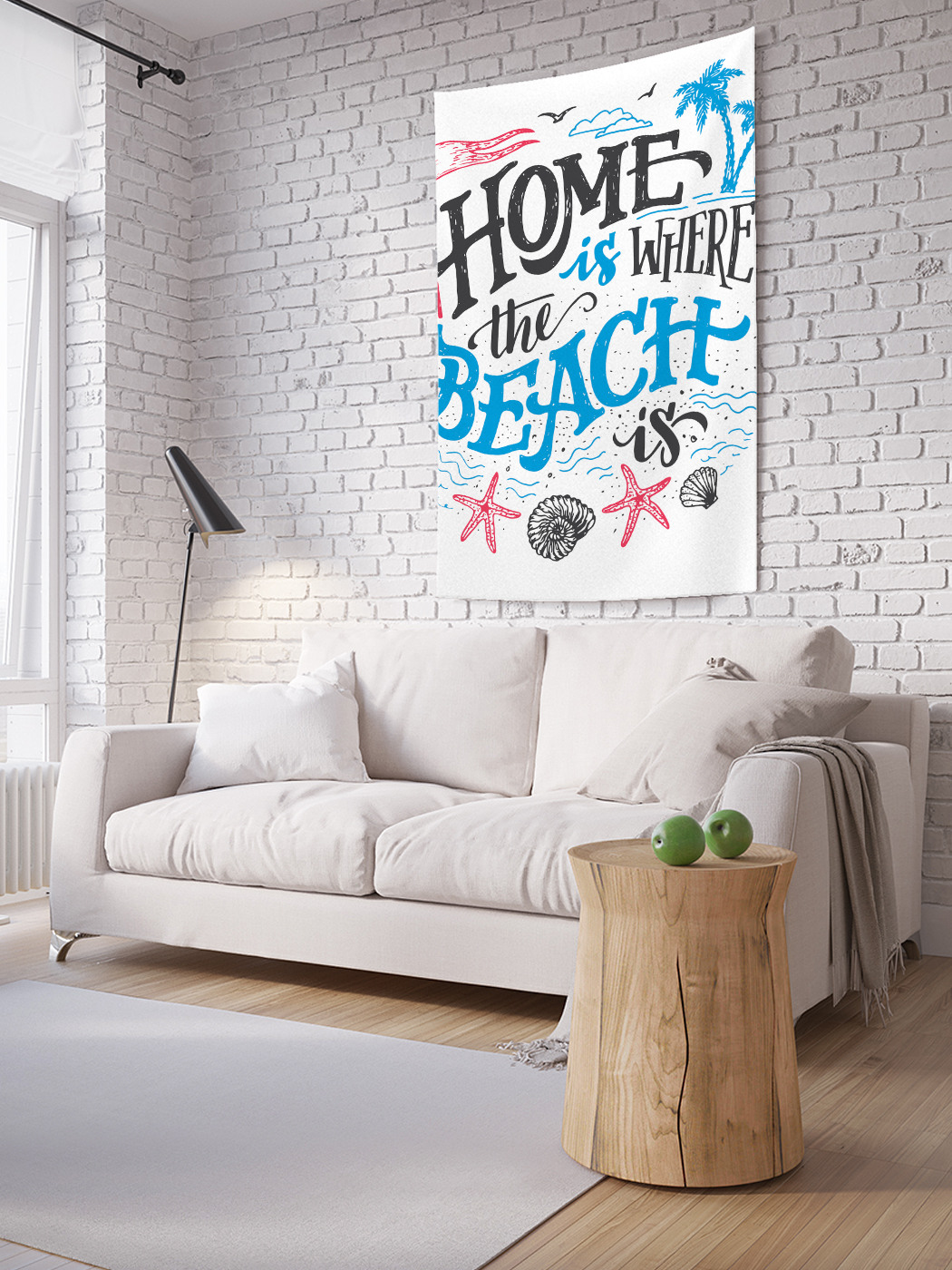 

Вертикальное фотопанно на стену JoyArty Дом там где пляж 150x200 см, Дом там, где пляж